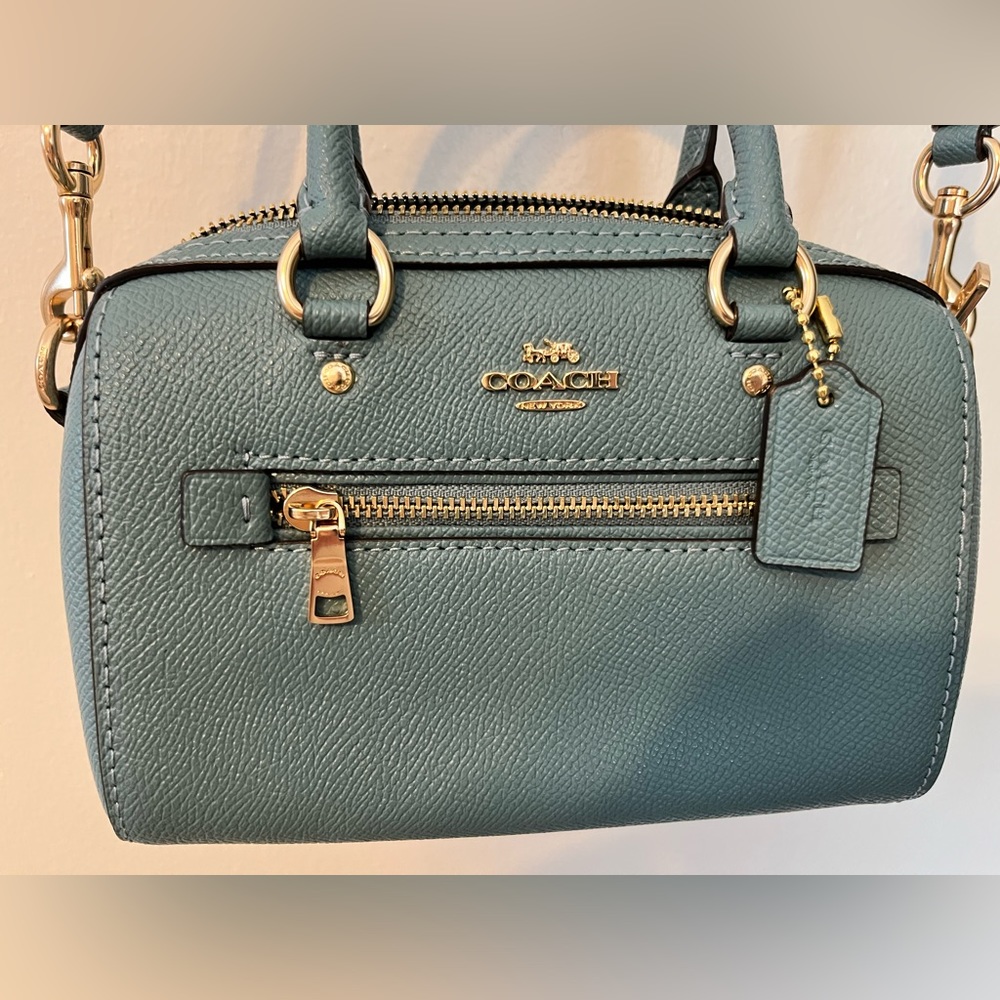 New light blue mini coach bag